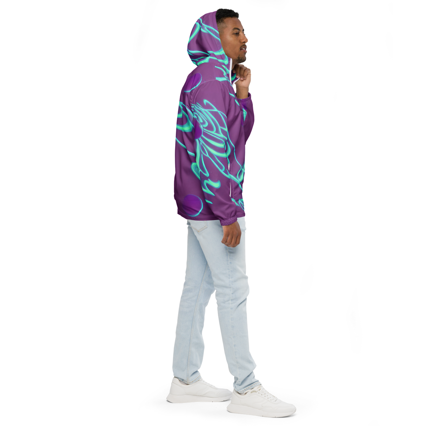 Men's Windbreaker - Neon Drift