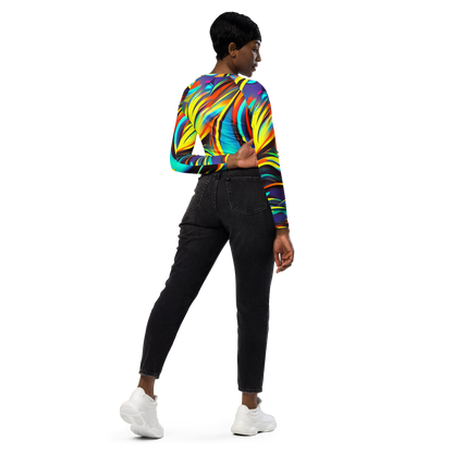 Long Sleeve Crop Top - Cyber Surge