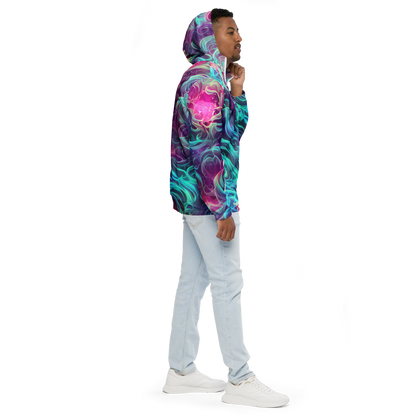 Men's Windbreaker - Galactic Bloom