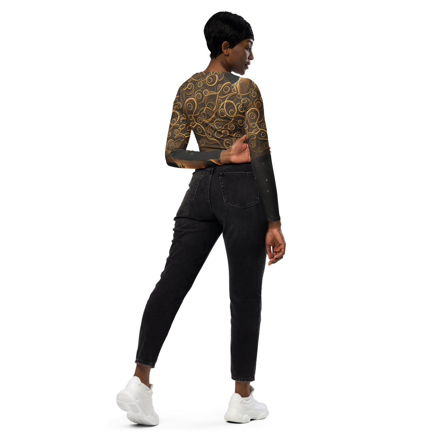 Long Sleeve Crop Top - Ethereal Coils