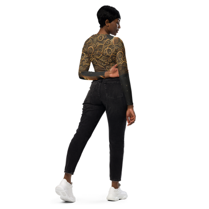 Long Sleeve Crop Top - Ethereal Coils