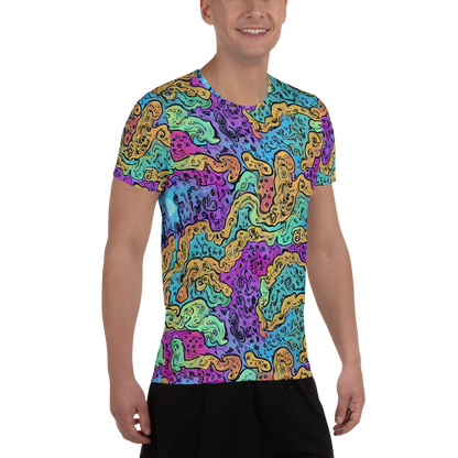 Men's Athletic T-Shirt - Intergalactic Graffiti