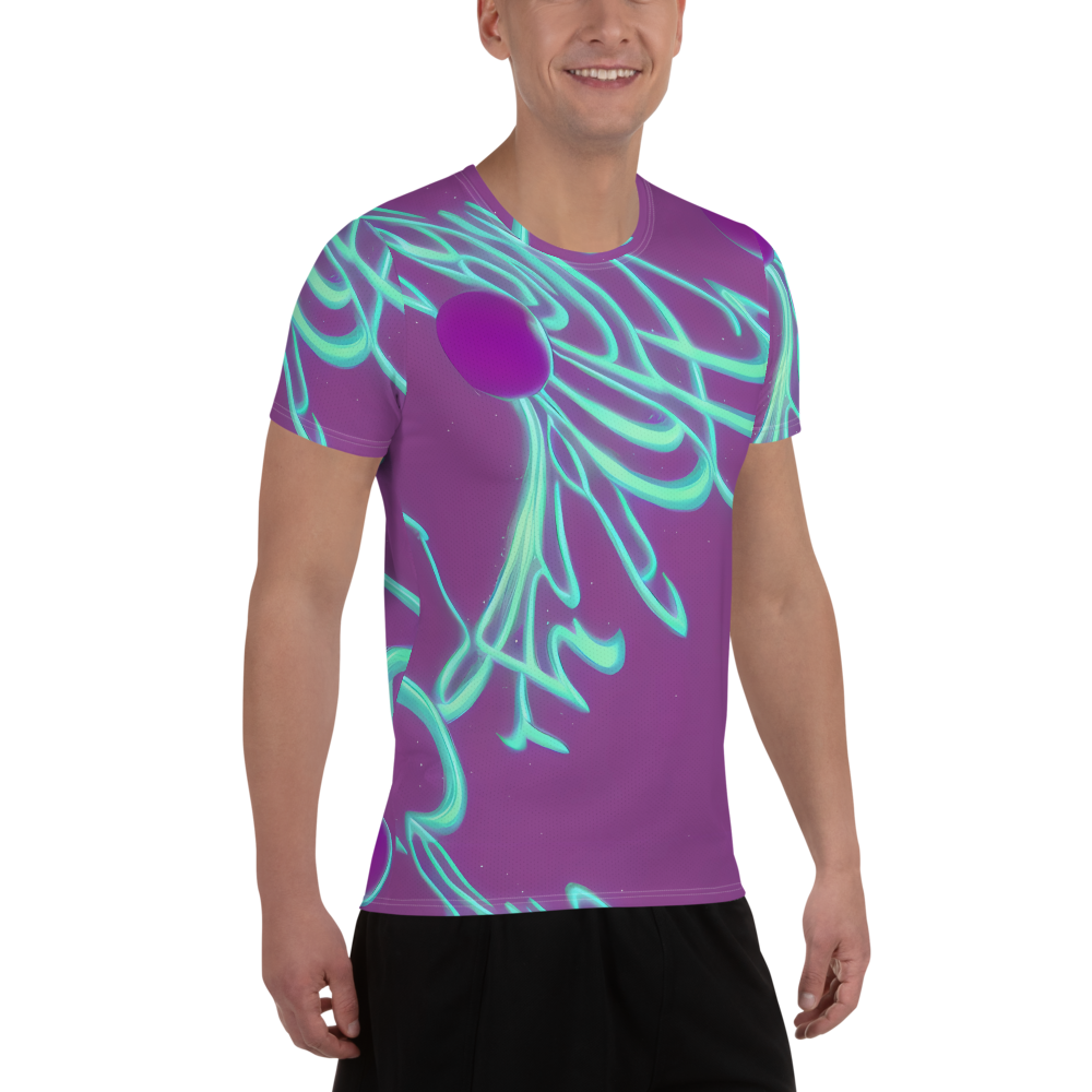 Men's Athletic T-Shirt - Neon Drift