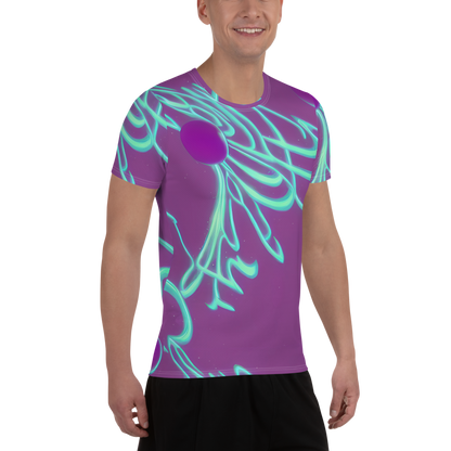 Men's Athletic T-Shirt - Neon Drift