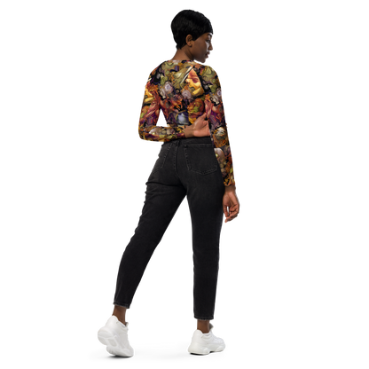 Long Sleeve Crop Top - Arcimboldo Abundance