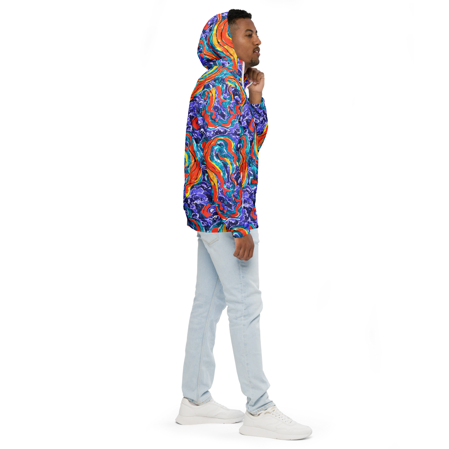 Men's Windbreaker - Galactic Waves