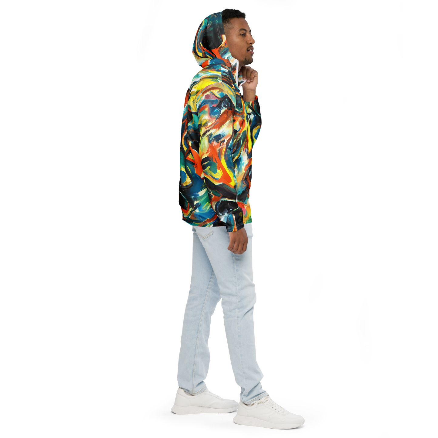 Men's Windbreaker - Chromatic Vortex