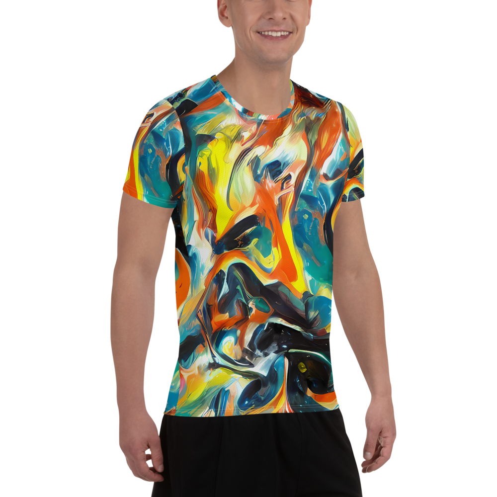 Men's Athletic T-Shirt - Chromatic Vortex