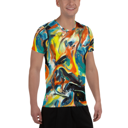 Men's Athletic T-Shirt - Chromatic Vortex